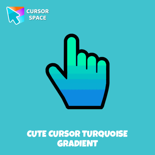 Cute Cursor Turquoise Gradient